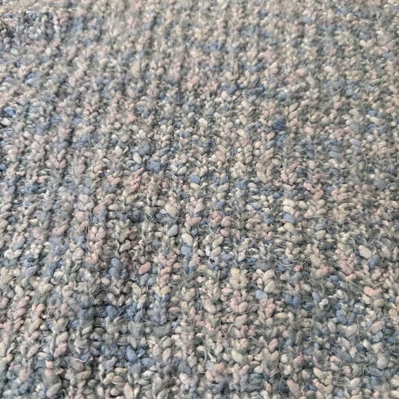 Sadie & Sage Soft Cable Knit Chunky Sweater Pullover Mock Neck Fuzzy Babaa M/L - Picture 3 of 9